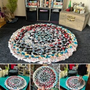 7” Rug - Sustainable Handbraided Dollhouse